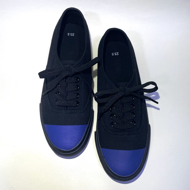 ◇LAST SALE◇ ブラックバイカラーデッキシューズ (ブラック x マット