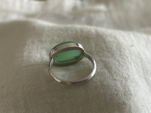 シルバーリング クリソプレーズ 12号相当 | iichi 日々の暮らしを