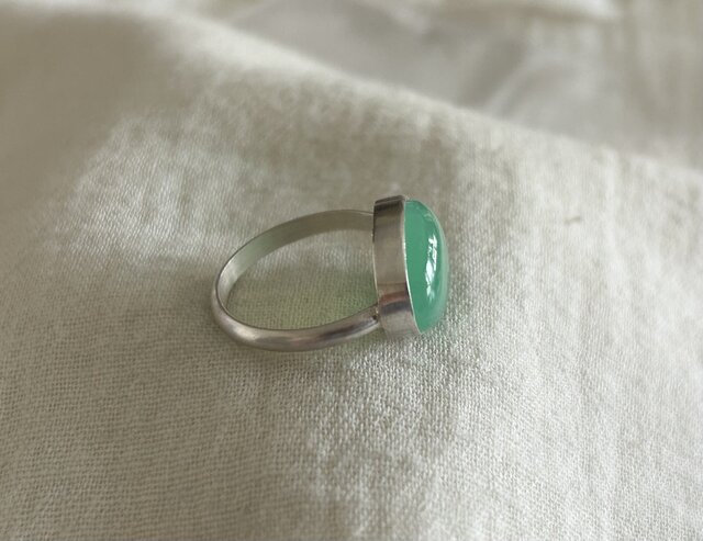 シルバーリング クリソプレーズ 12号相当 | iichi 日々の暮らしを