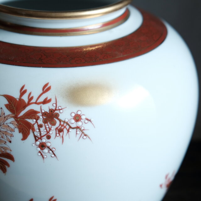 薩摩焼 花鳥風月図 金彩絵付壺 花瓶 アンティーク インテリア 【公式通販】