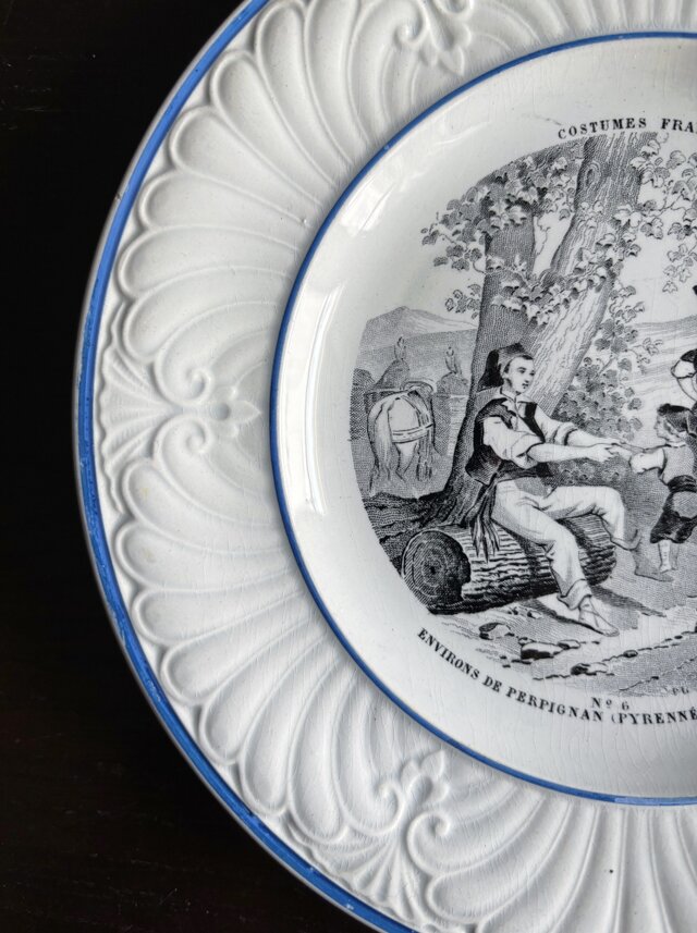 Creil & Montereau クレイユモントロー レリーフ グリザイユ フランス