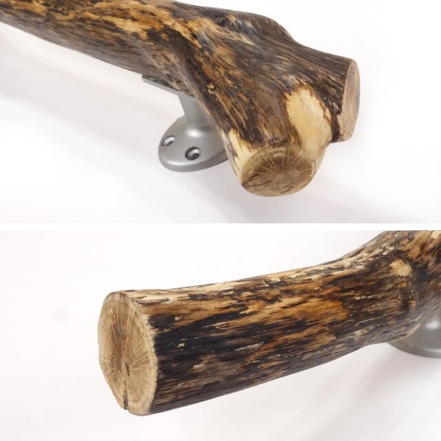 温泉流木】枝分かれ色素残る流木のドアハンドル・手すり 木製 自然木