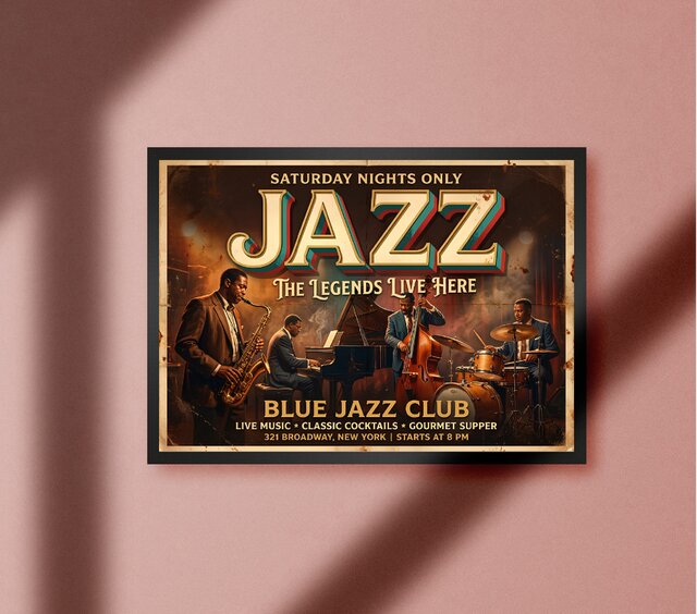 額付※オーダー無料】 JAZZ ジャズセッション ジャズクラブアート BAR