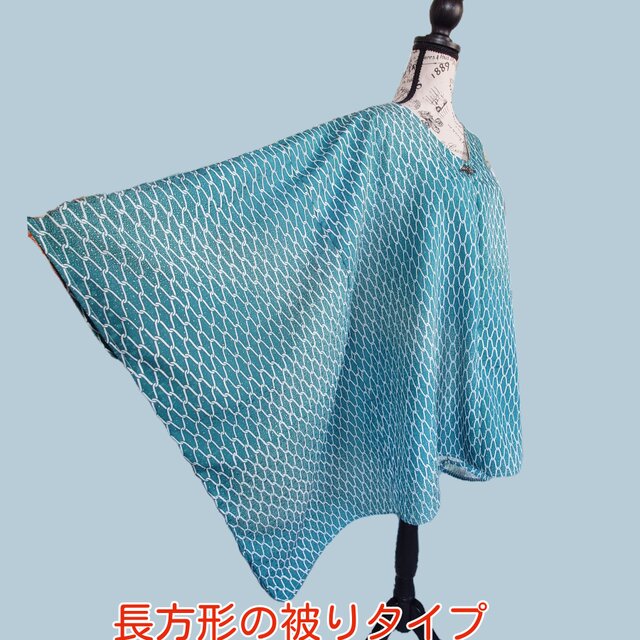 hc15 ポンチョ 着物リメイク 和モダン 洗える着物 | iichi 日々の