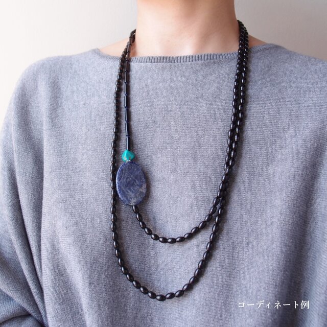 Sodalite Asymmetry Necklace／ソーダライト アシンメトリーネックレス