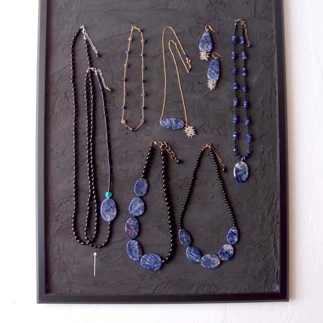 Sodalite Asymmetry Necklace／ソーダライト アシンメトリーネックレス