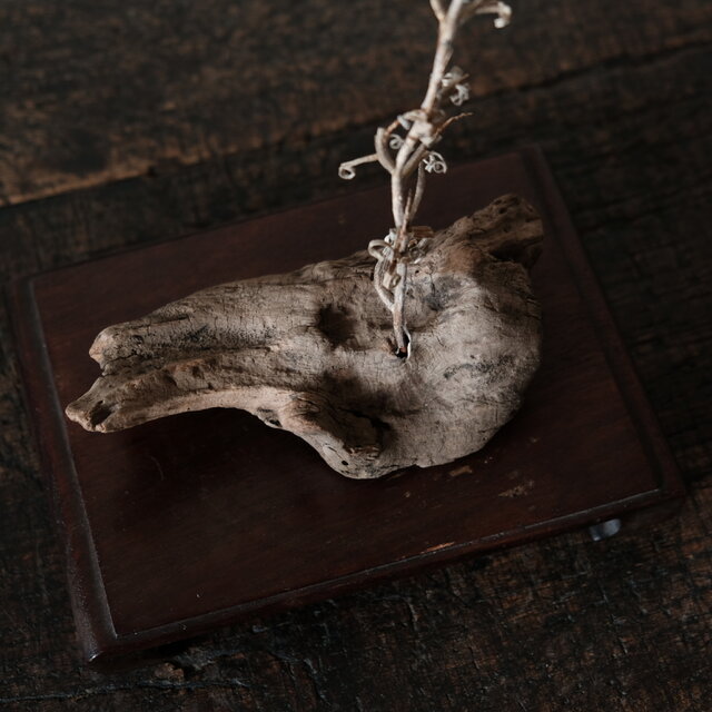 時代天然木花台に流木◇インテリアオブジェ アンニュイ 古民家 乾き