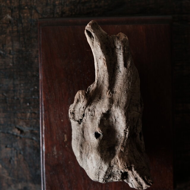 時代天然木花台に流木◇インテリアオブジェ アンニュイ 古民家 乾き