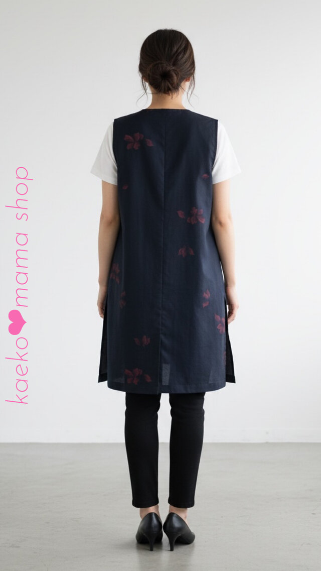 ロングジレ✿ロングベスト✿Mサイズ✿黒留袖✿紗✿和モダン（着物