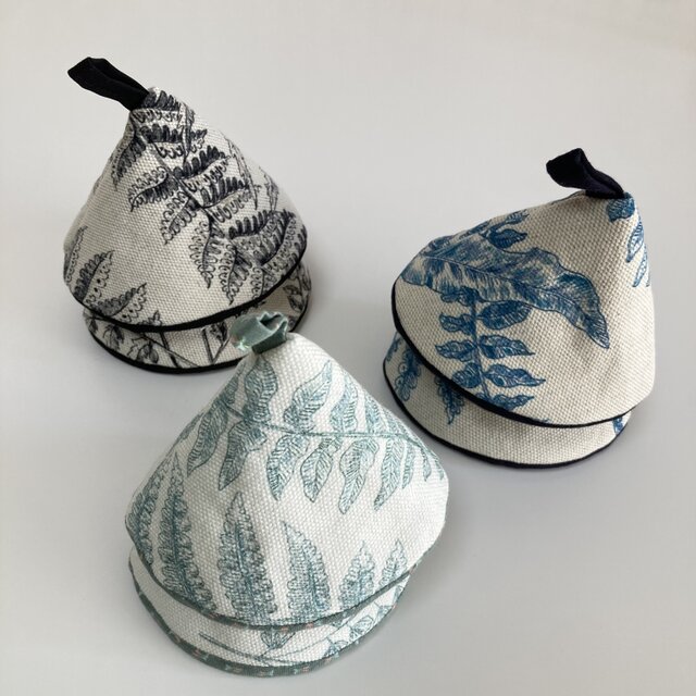 三角鍋つかみ2個セット*ボタニカルブルー | iichi 日々の暮らしを