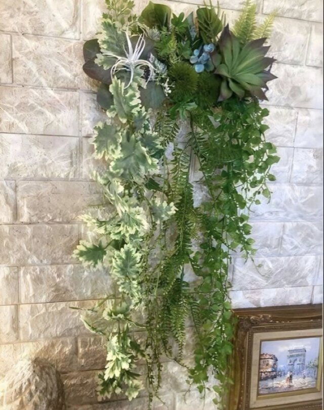 光触媒 人工観葉植物 ウォールグリーン フェイクグリーン 壁掛け20433