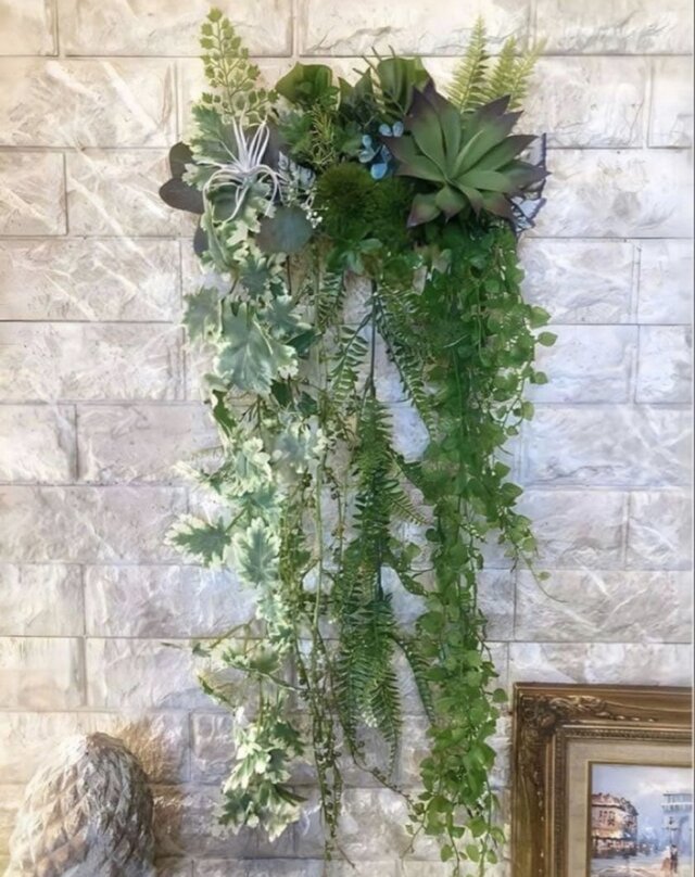 光触媒 人工観葉植物 ウォールグリーン フェイクグリーン 壁掛け20433