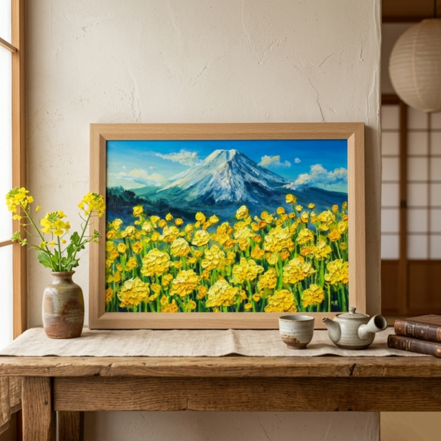 一点物】黄金の夜明け 〜希望の息吹〜｜油絵 絵画 原画 インテリア