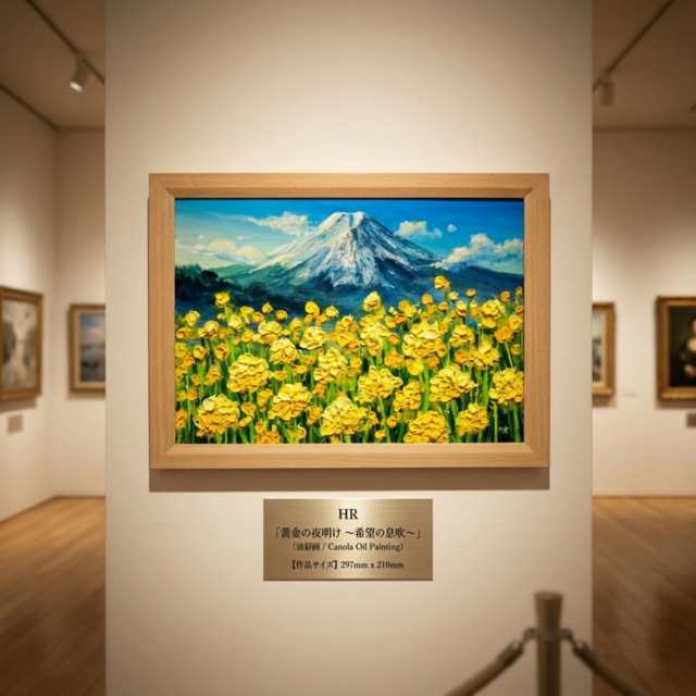 一点物】黄金の夜明け 〜希望の息吹〜｜油絵 絵画 原画 インテリア