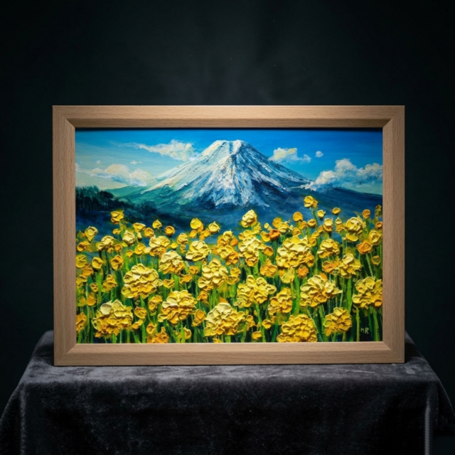 一点物】黄金の夜明け 〜希望の息吹〜｜油絵 絵画 原画 インテリア