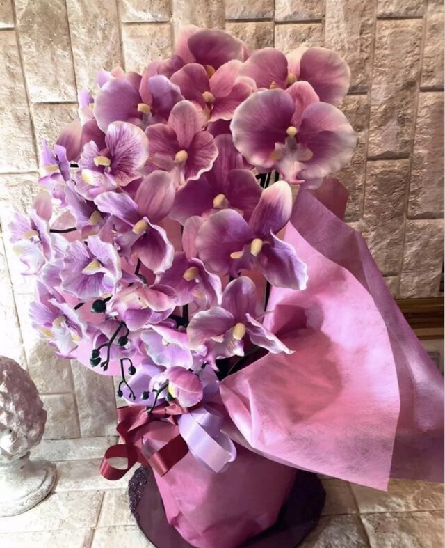 光触媒 人工観葉植物 ウォールグリーン フェイクグリーン 胡蝶蘭6142aj