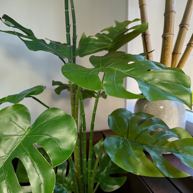 光触媒 人工観葉植物 ウォールグリーン フェイク フラワー モンステラ