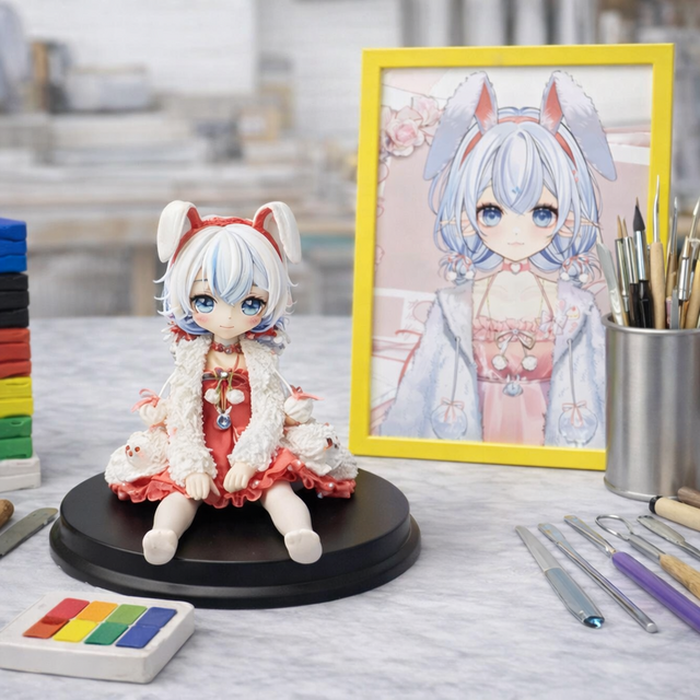ちびキャラ風オーダードール｜写真/デザインから制作｜ハンドメイド