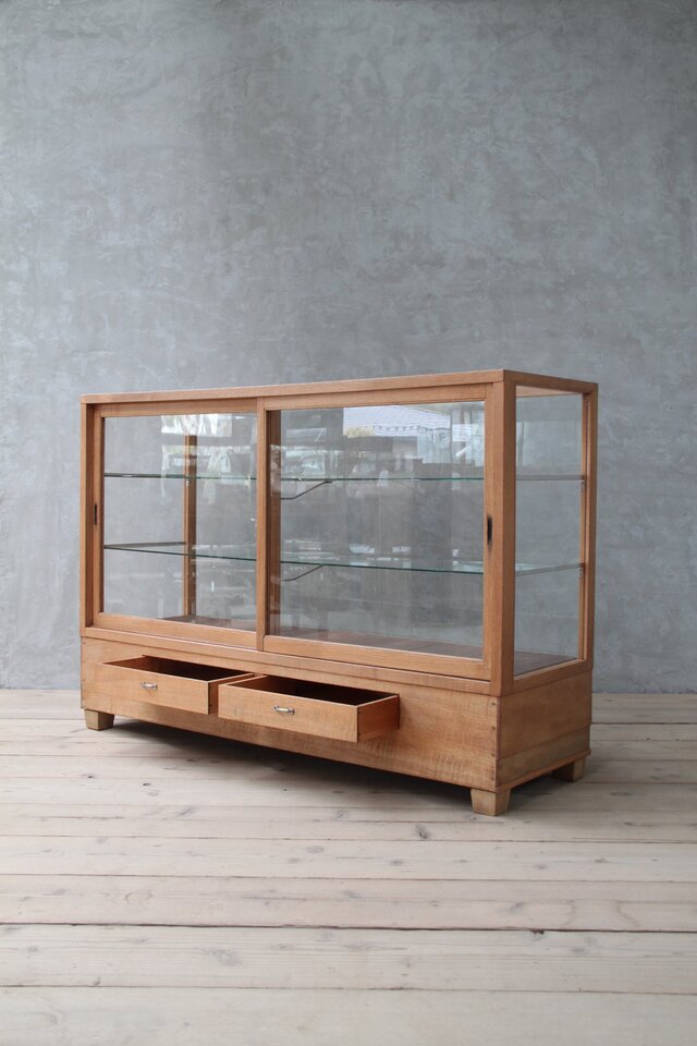 大きなガラスショーケース 古家具/アンティーク/ガラスケース//収納 