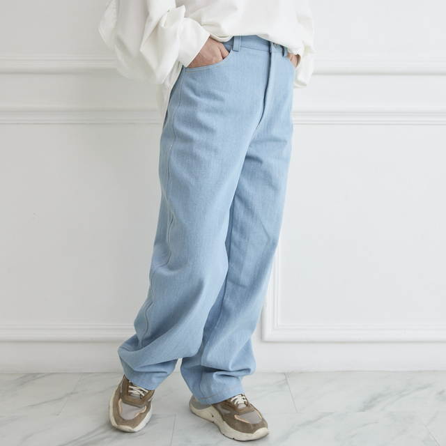 丈調整できる✨】脚のラインを拾わない美シルエットバレルレッグデニム