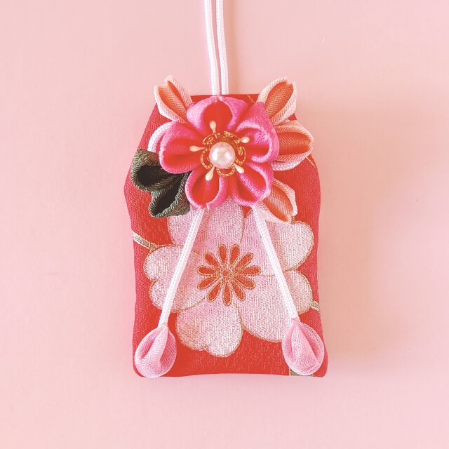 桜みやび｜桜のお守り袋（手縫い・つまみ細工／元巫女が仕立てる