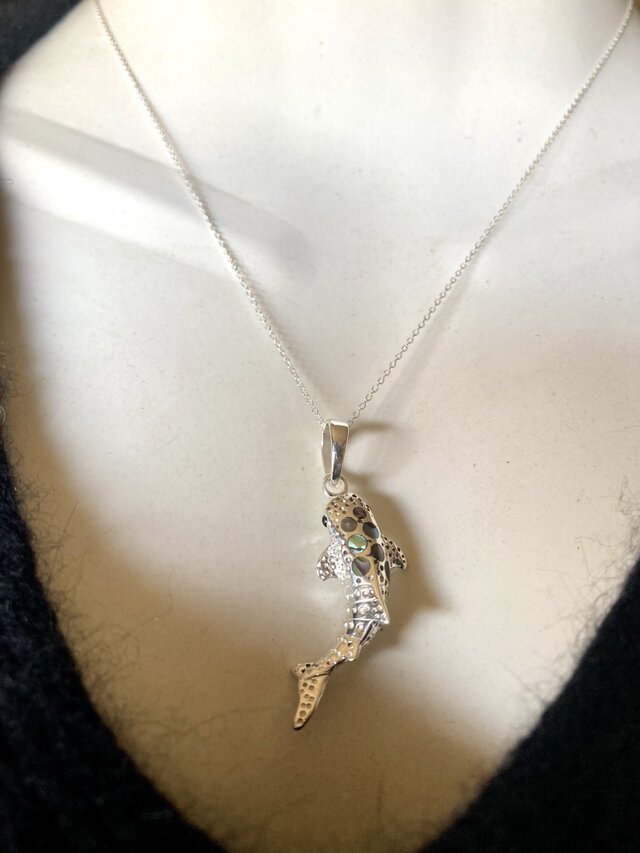 sv925* Whale Shark 〜ジンベエザメのシルバーネックレス ❇︎medium