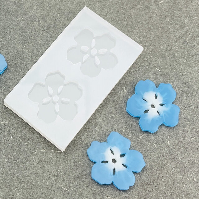 レジン　ハンドメイド　628 No.628 ネモフィラB シリコンモールド 花 型 レジン flower | iichi
