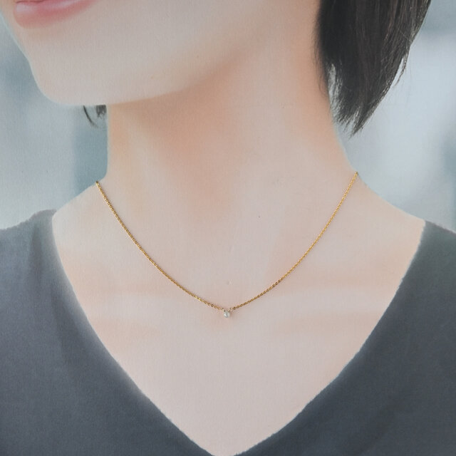 ナチュラルダイヤモンドのネックレス・14kgf | iichi 日々の暮らしを 