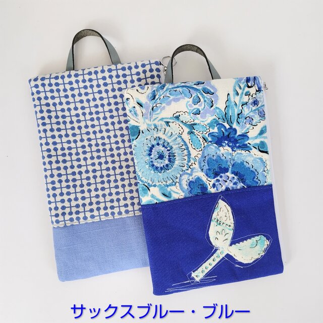 ☆たてながポーチ☆ オレンジ 花柄 バッグインバッグ 可愛い
