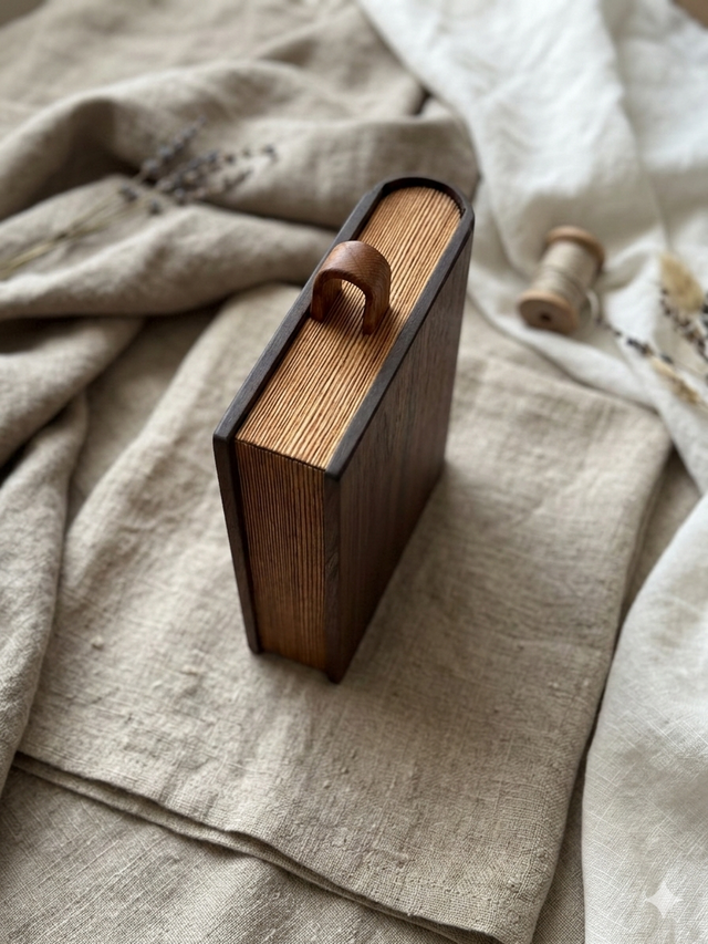 作品名：Libro di Legno - ウォールナットとタモ無垢材で綴る「本棚の