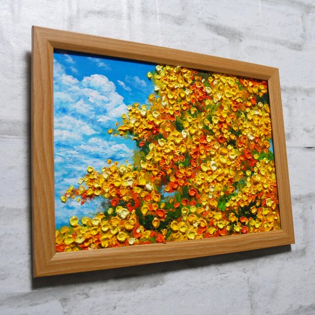油彩画【幸せの黄色いアーチ】原画一点物・インテリア・ギフト