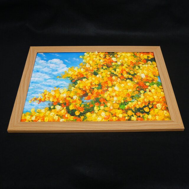 油彩画【幸せの黄色いアーチ】原画一点物・インテリア・ギフト