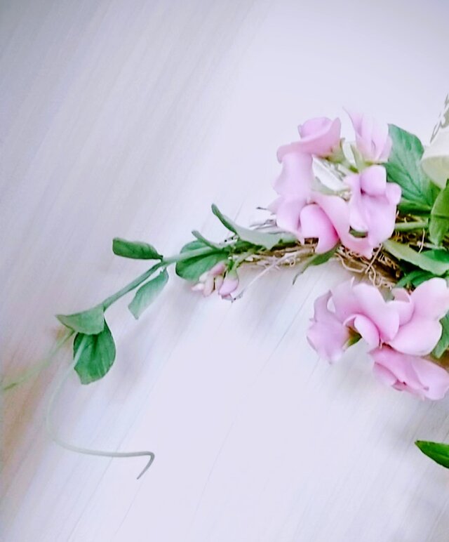 ☆クレイフラワー作品[初夏を彩るリース]☆ | iichi 日々の暮らしを