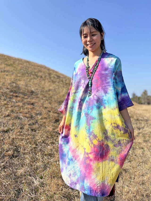 タイダイ ワンピース カラフル Hippies Dye最新作 HD25-57 | iichi