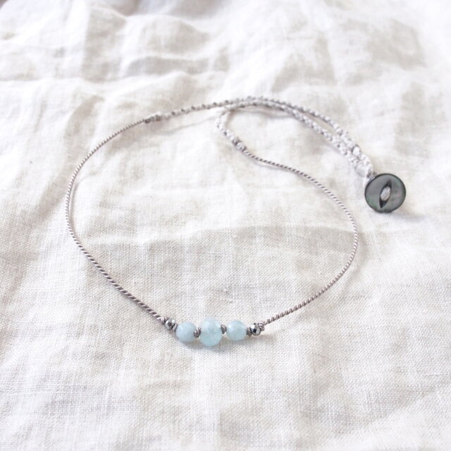 Aqua Blue Short Necklace（アクアマリン） | iichi 日々の暮らしを