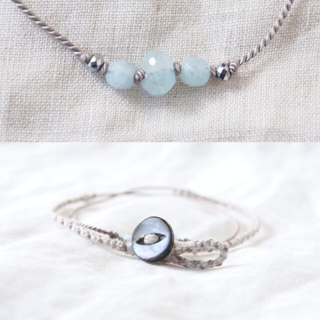 Aqua Blue Short Necklace（アクアマリン） | iichi 日々の暮らしを