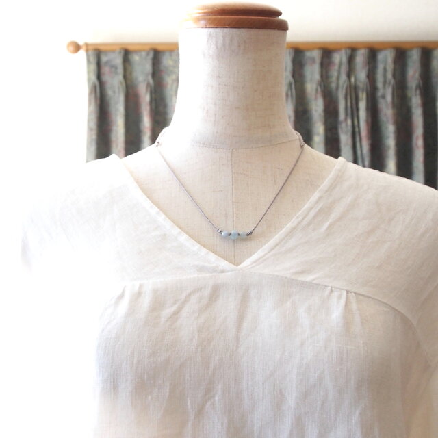 Aqua Blue Short Necklace（アクアマリン） | iichi 日々の暮らしを