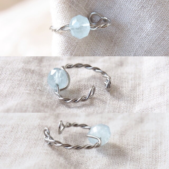 Twist Cuff（アクアマリン）-tumble- | iichi 日々の暮らしを心地よく