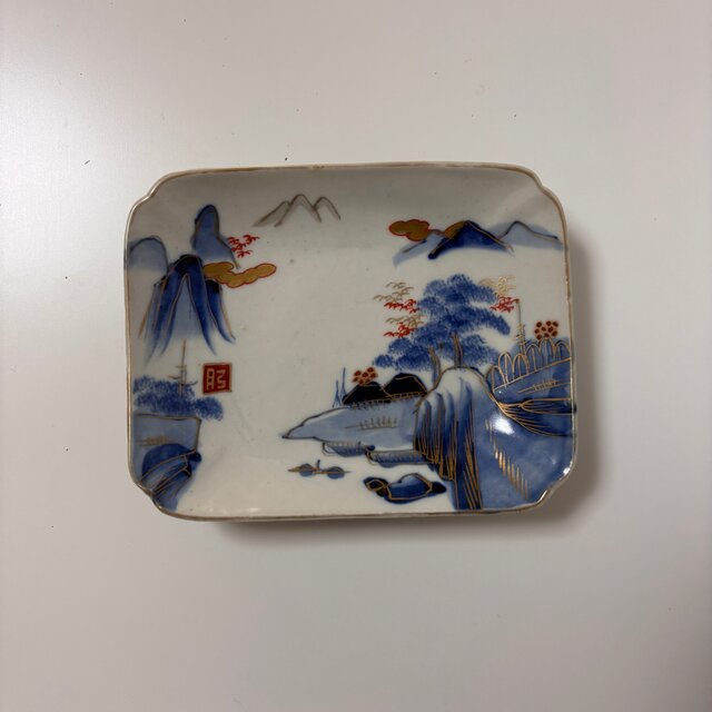 角皿】静かな山水と金彩の美しい器 | iichi 日々の暮らしを心地よく