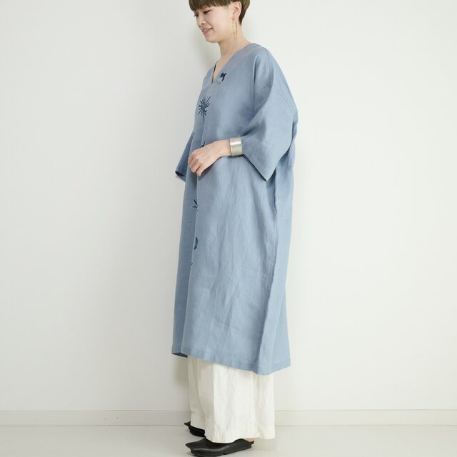 カフタンワンピース・乱菊と蝶 | iichi 日々の暮らしを心地よくする