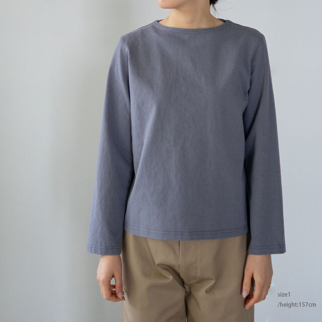 MVSコットン/センターバックロンティー/blue stone/size1・2 | iichi