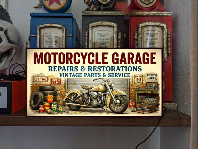 オーダー無料】モーターサイクル ガレージ バイク リペアサービス