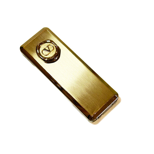 Valentino Garavani Gold Tone Lighter with Convertible Case V-8