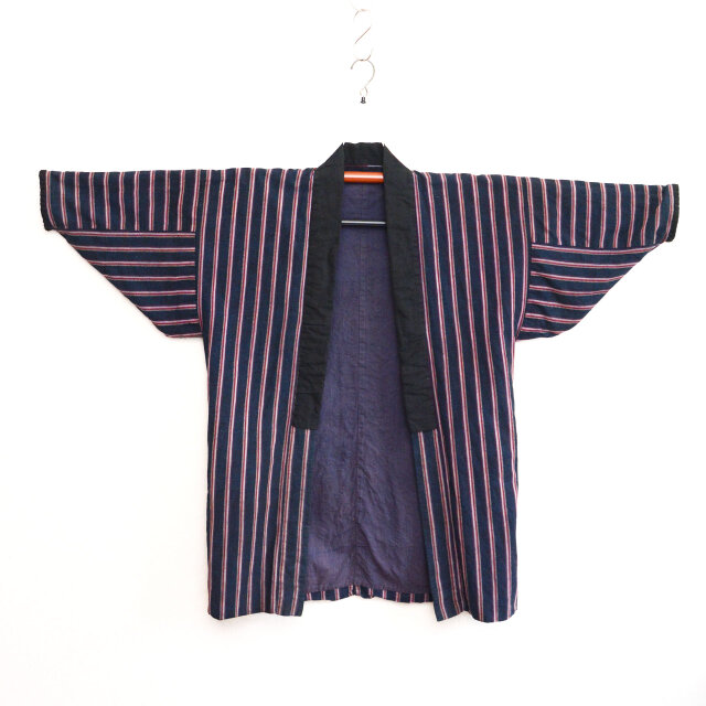 昭和初期〜中期】東北産 藍染縞 野良着 / ジャパンヴィンテージ 昭和初期〜中期】東北産 藍染縞 野良着 / ジャパンヴィンテージ