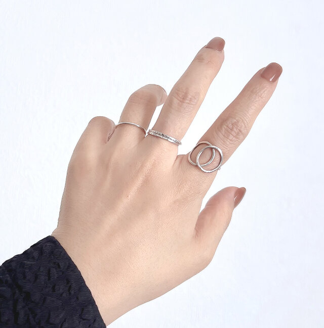 シルバーリング【simple ring】／華奢リング 細身 ピンキー サム 950