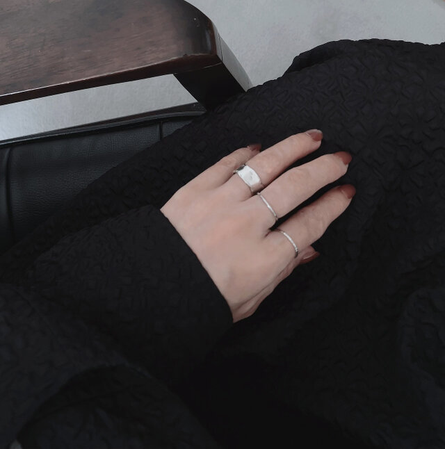 シルバーリング【simple ring】／華奢リング 細身 ピンキー サム 950