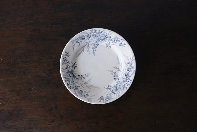 Creil&Montereau Linotte 平皿 20.8cm フランス アンティーク a