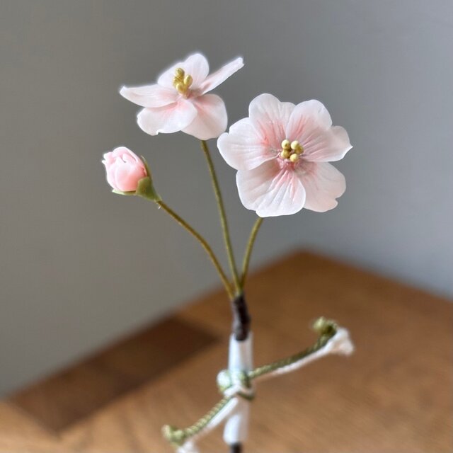 季節小物【 花笑み桜 1枝】春 桜 お花見 ミニチュア ミニサイズ 和