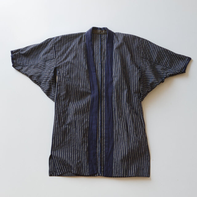 野良着 藍染 縞模様 昭和初期 東北 綿100% ハンドメイド リメイク素材