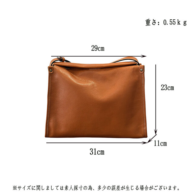 ヌメ革 ショルダーバッグ 手作り 大容量 牛革 新作人気バッグ 本革